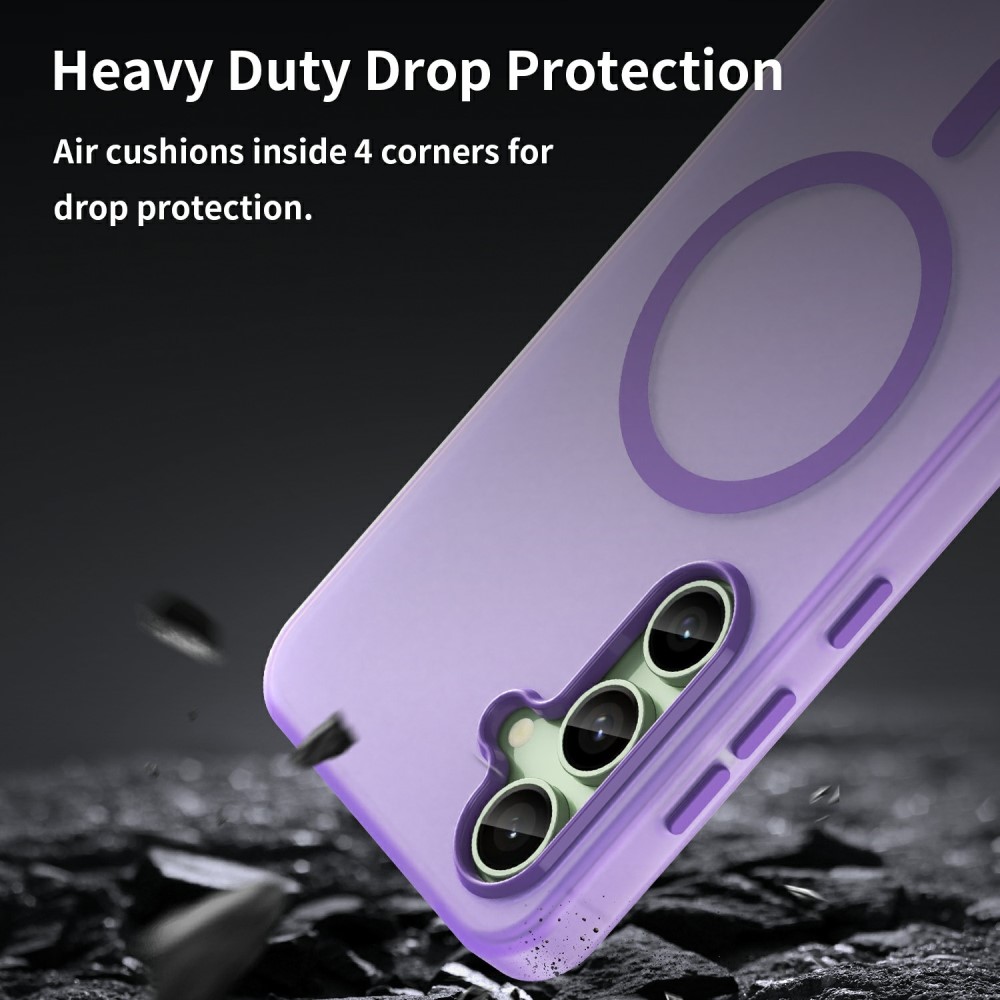 Kryt na Samsung Galaxy S24 FE gumový Magnetic (podpora MagSafe) fialový
