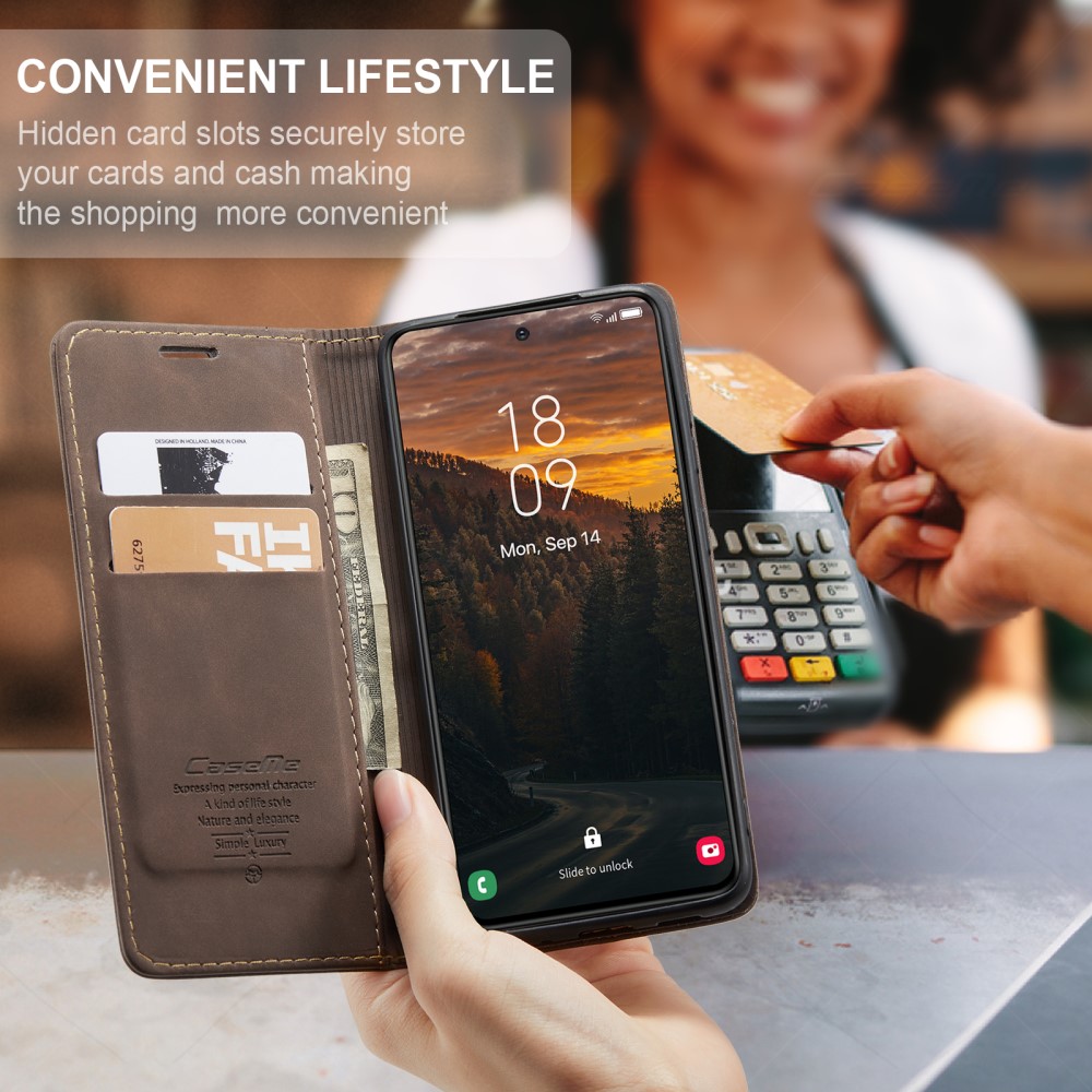 Pouzdro na Samsung Galaxy S24 FE CASEME hnědé
