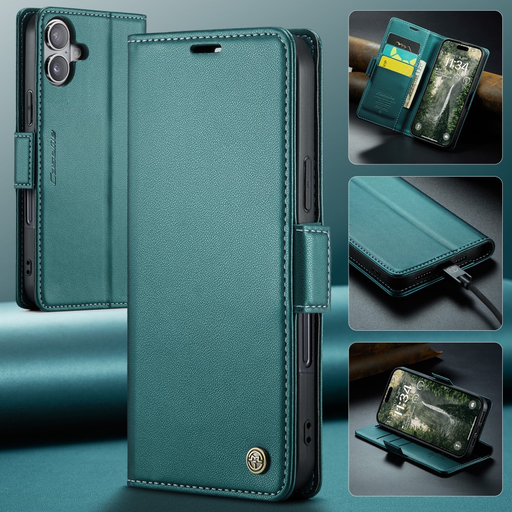 Pouzdro na iPhone 16 Plus CASEME smooth zelené