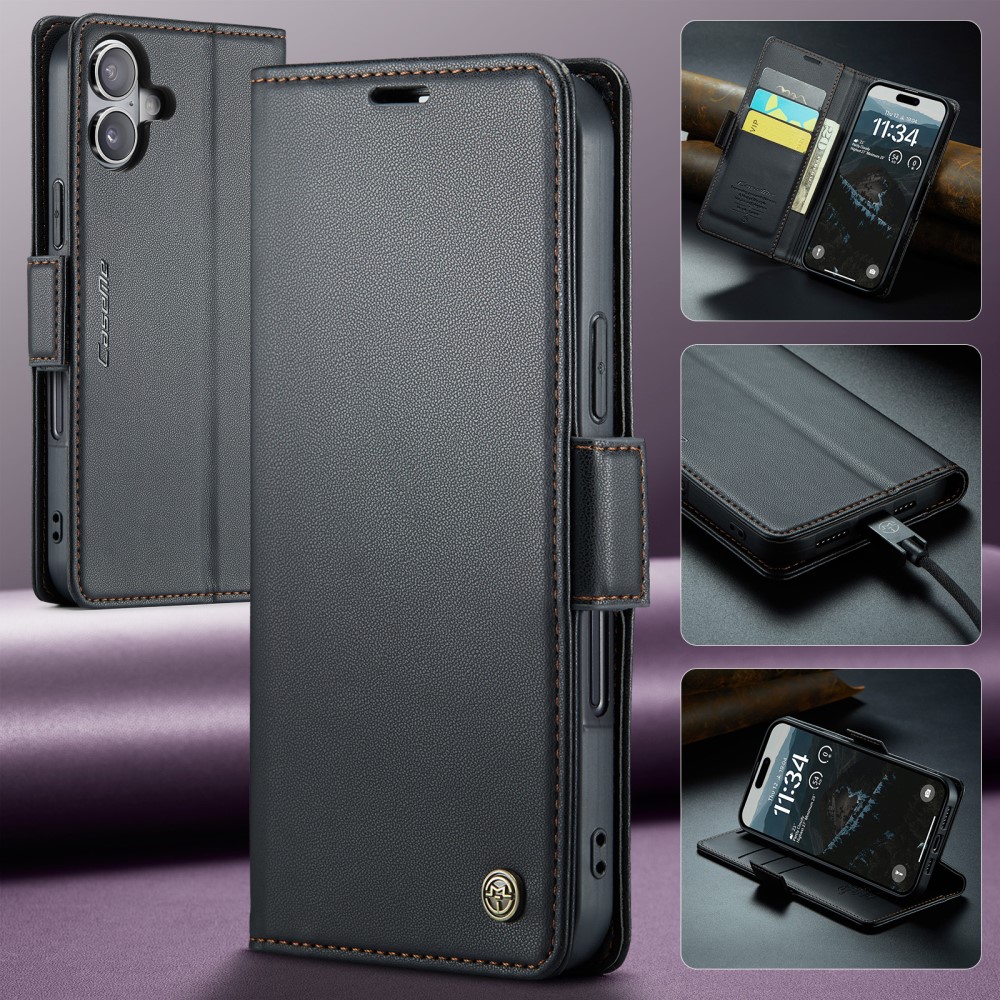Pouzdro na iPhone 16 Plus CASEME smooth černé