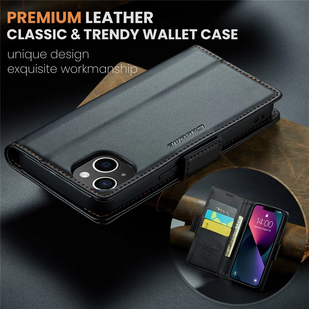 Pouzdro na iPhone 15 Plus CASEME smooth černé