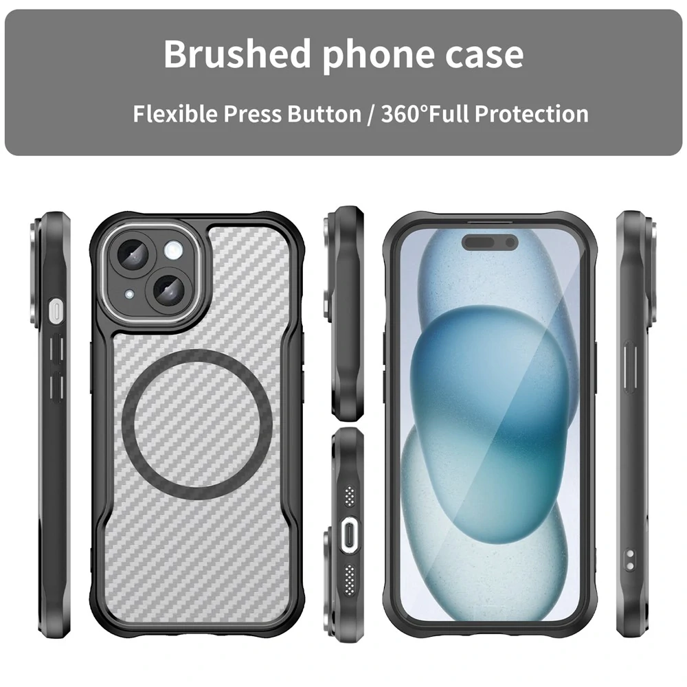 Kryt na iPhone 15 Plus odolný s podporou Magsafe černý