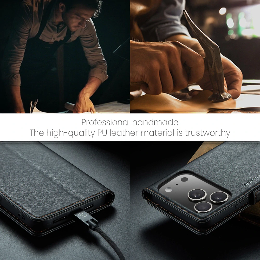 Pouzdro na iPhone 17 Pro CASEME Smooth černé