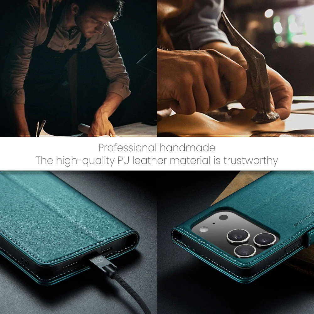 Pouzdro na iPhone 17 Pro CASEME Smooth zelené