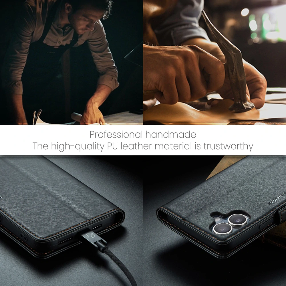 Pouzdro na iPhone 17 CASEME Smooth černé