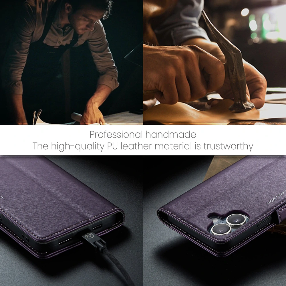 Pouzdro na iPhone 17 CASEME Smooth fialové