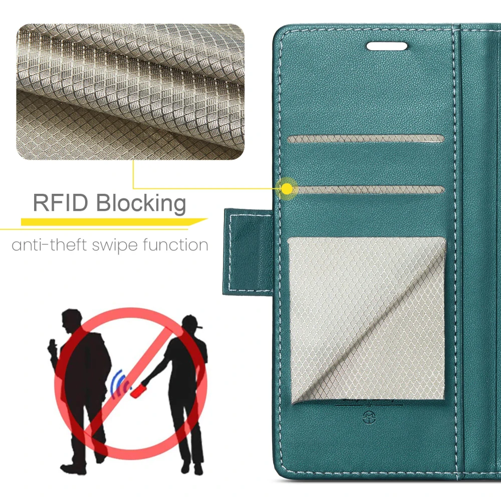 Pouzdro na iPhone 17 Pro Max CASEME Smooth zelené