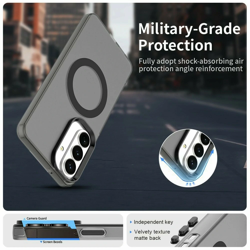 Kryt na Samsung Galaxy S26 gumový Magnetic (podpora MagSafe) černý