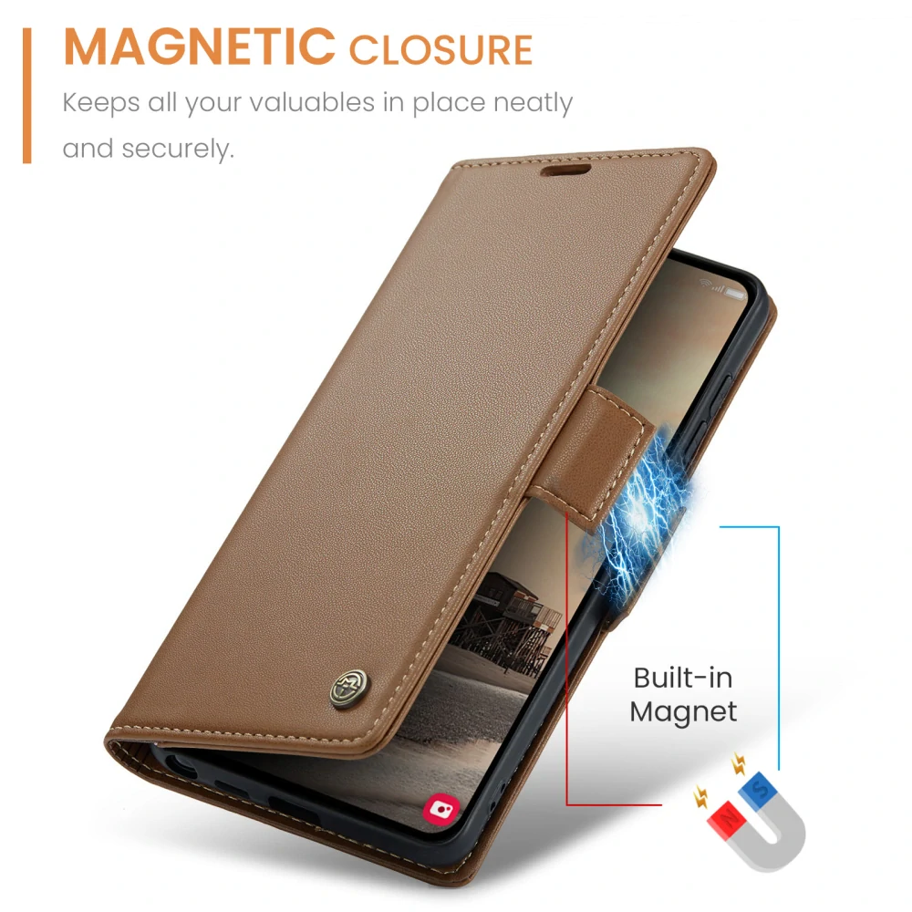 Pouzdro na Samsung Galaxy S26 Ultra CASEME smooth hnědé