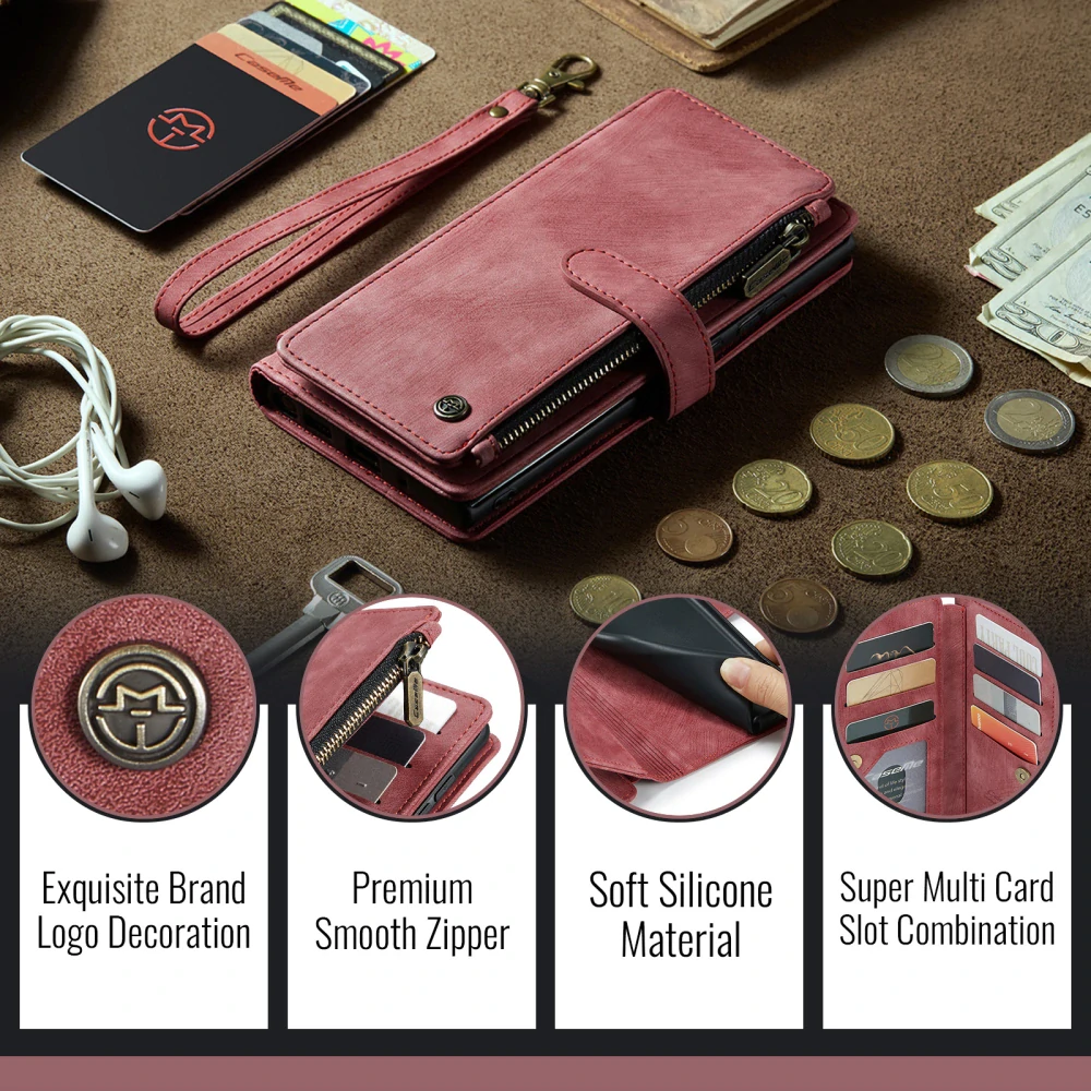 Pouzdro na Samsung Galaxy S26 Ultra CASEME Deluxe červené