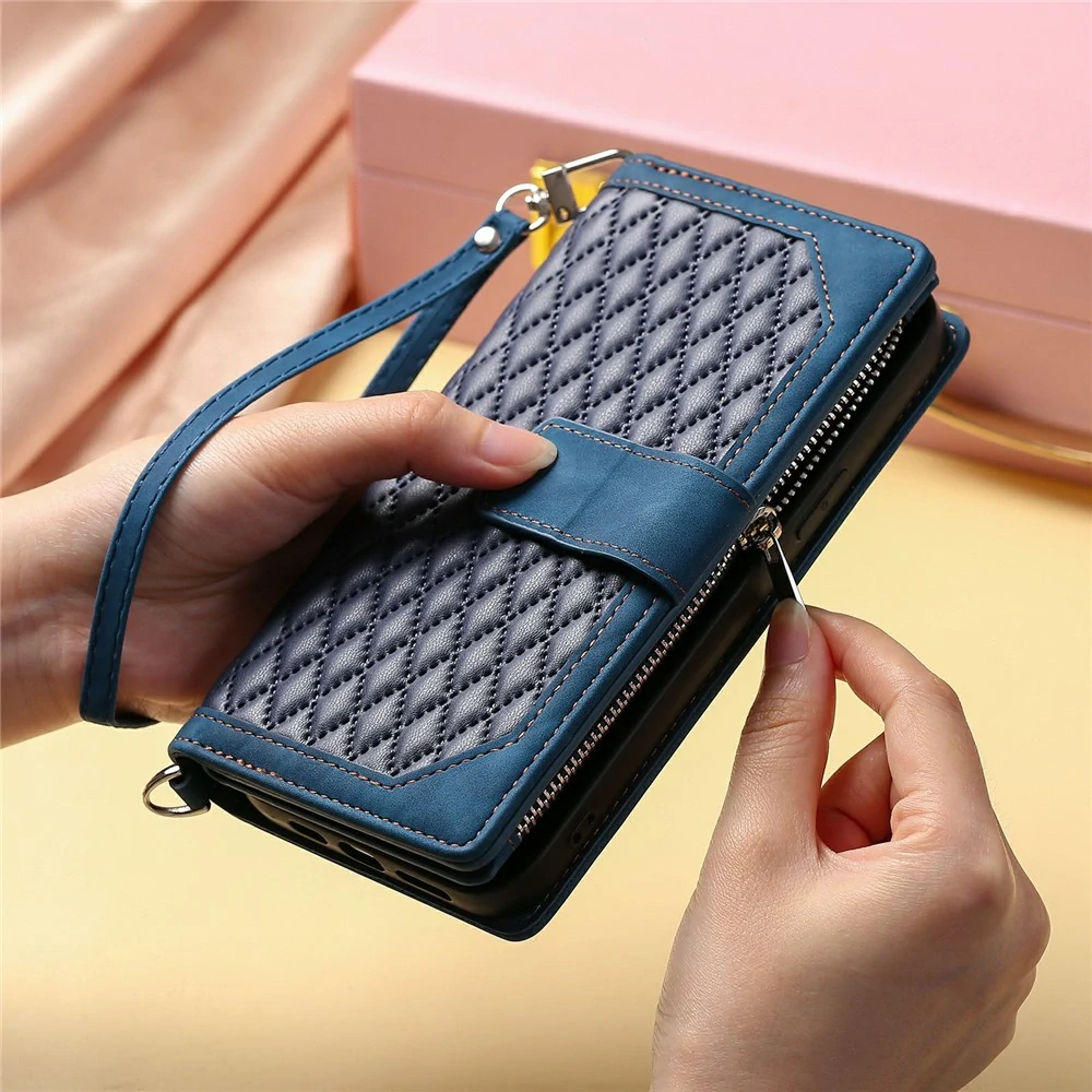 Pouzdro na Samsung Galaxy S26 Ultra Luxury Double Layer modré