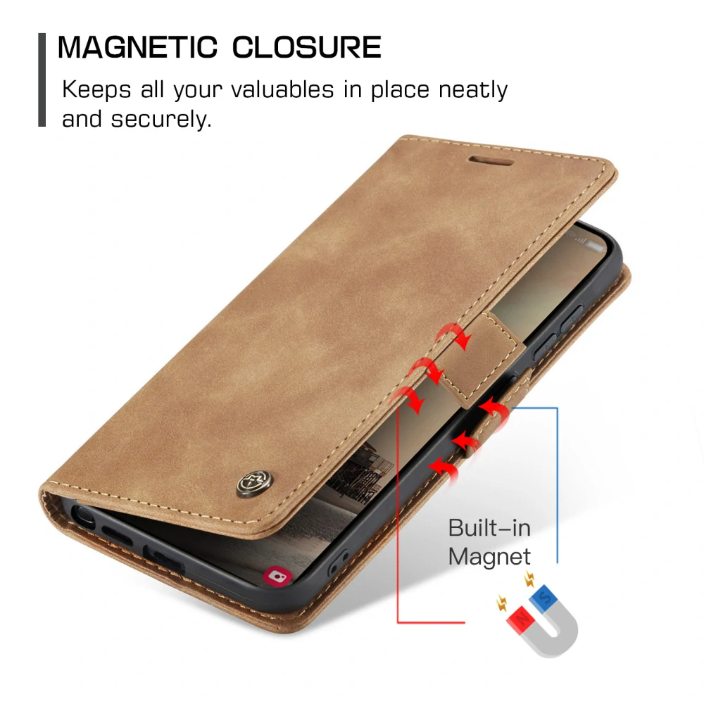 Pouzdro na Samsung Galaxy S26 Ultra CASEME světle hnědé