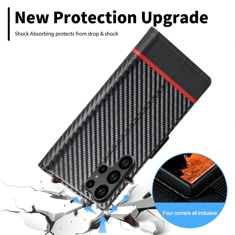 Pouzdro na Samsung Galaxy S26 Ultra Carbon horizontal
