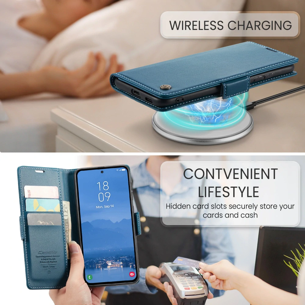 Pouzdro na Samsung Galaxy S25 FE CASEME smooth modré