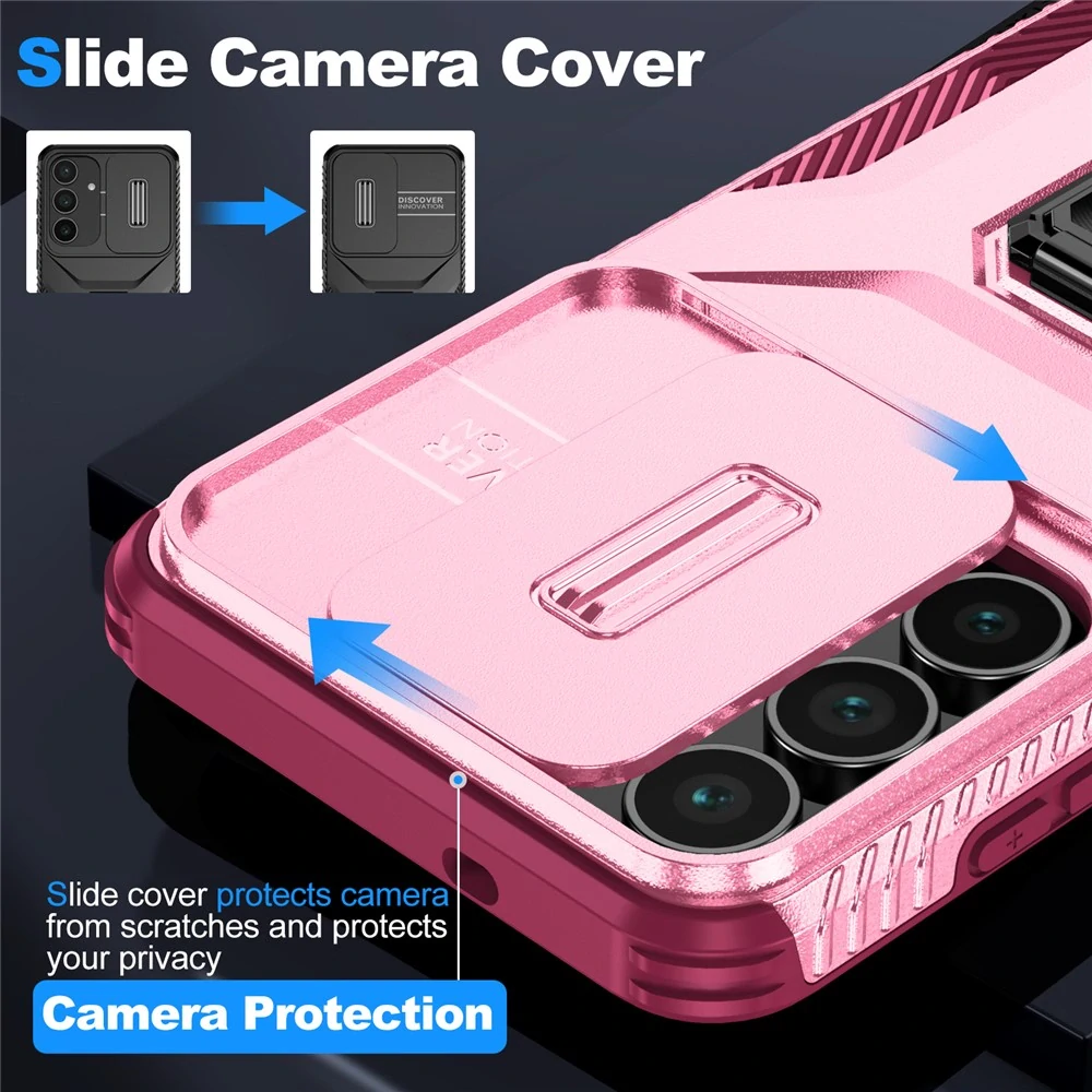 Kryt na Samsung Galaxy S25 FE odolný s krytkou na fotoaparát vínový