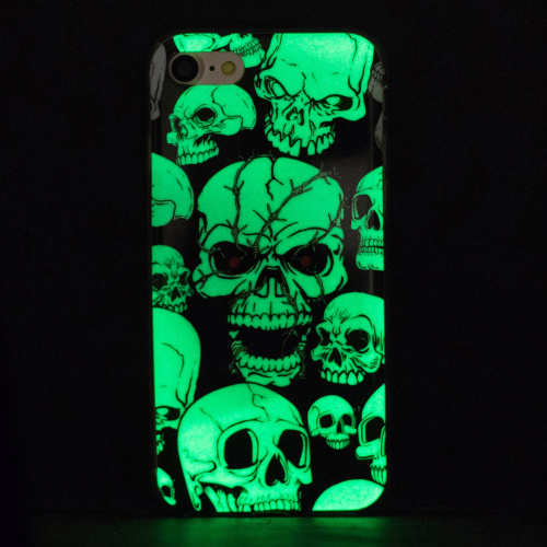 Kryt na iPhone 7 / 8 / SE ( 2020 / 2022 ) svítící lebka Creepy Skull