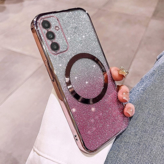 Kryt na Samsung Galaxy S25+ Glitter Magsafe růžový
