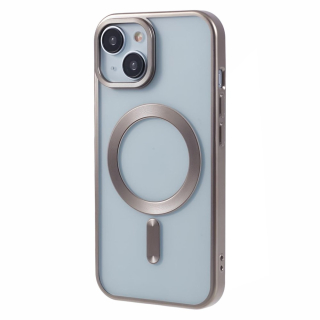 Kryt na iPhone 13 gumový s podporou MagSafe titanově šedý