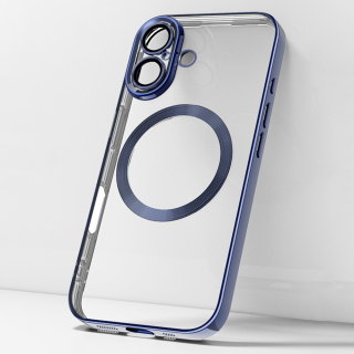 Kryt na iPhone 16 Plus gumový s podporou MagSafe modrý