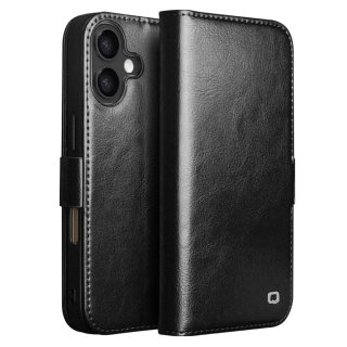 Pouzdro QIALINO na iPhone 17 Kožené černé