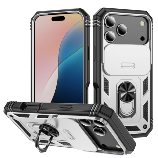 Kryt na iPhone 17 Pro Max odolný s krytkou na fotoaparát bílý