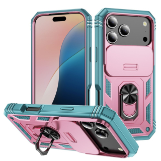 Kryt na iPhone 17 Pro Max odolný s krytkou na fotoaparát růžový