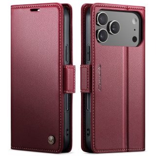 Pouzdro na iPhone 17 Pro Max CASEME Smooth červené