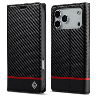 Pouzdro pro iPhone 17 Pro Max LC.IMEEKE Carbon Horizontal