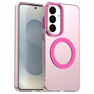 Kryt na Samsung Galaxy S26 gumový Magnetic (podpora MagSafe) růžový