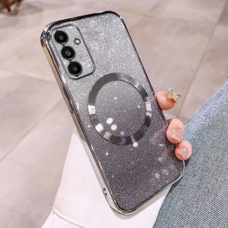 Kryt na Samsung Galaxy S26 Glitter Magsafe stříbrný