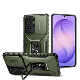 Kryt na Samsung Galaxy S26 Ultra odolný s krytkou na fotoaparát zelený