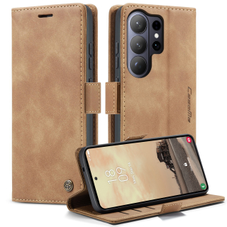 Pouzdro na Samsung Galaxy S26 Ultra CASEME světle hnědé