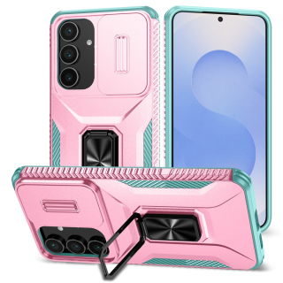 Kryt na Samsung Galaxy S25 FE odolný s krytkou na fotoaparát růžový