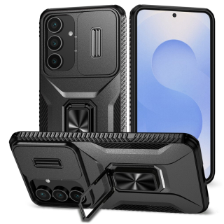 Kryt na Samsung Galaxy S25 FE odolný s krytkou na fotoaparát černý